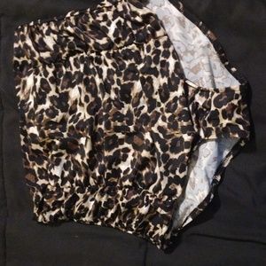 Unique Vintage high-waist bikini bottom M leopard